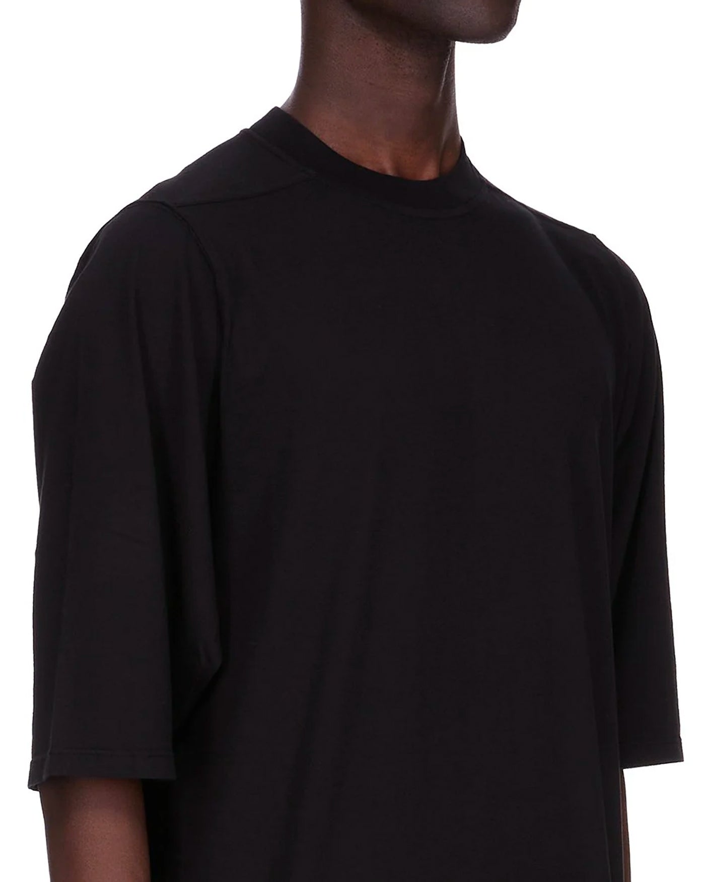T-shirt oversize Rick Owens DRKSHDW noir détail épaule profil droit