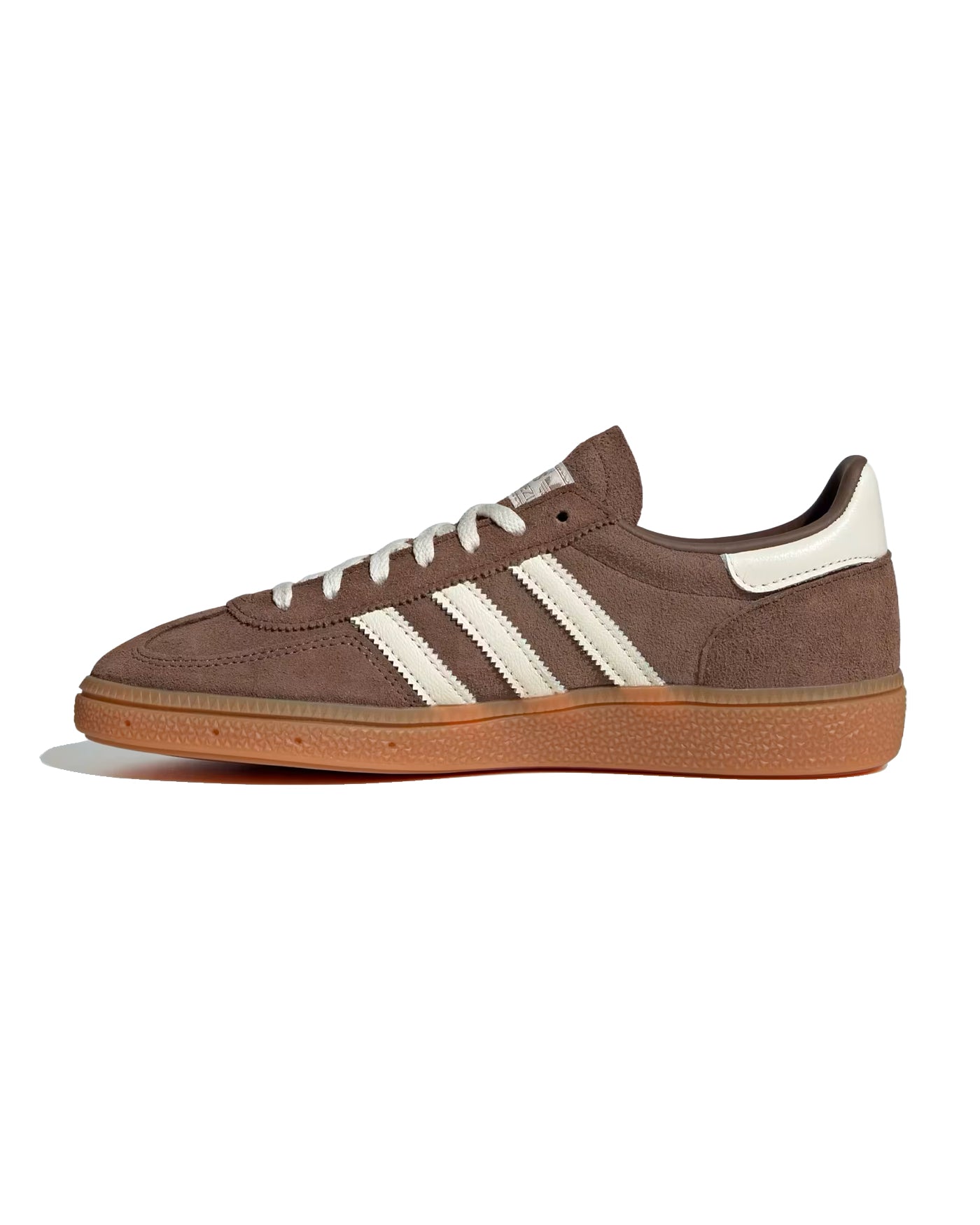 Sneakers Adidas Handball Spezial marron et crème semelle gomme profil droit