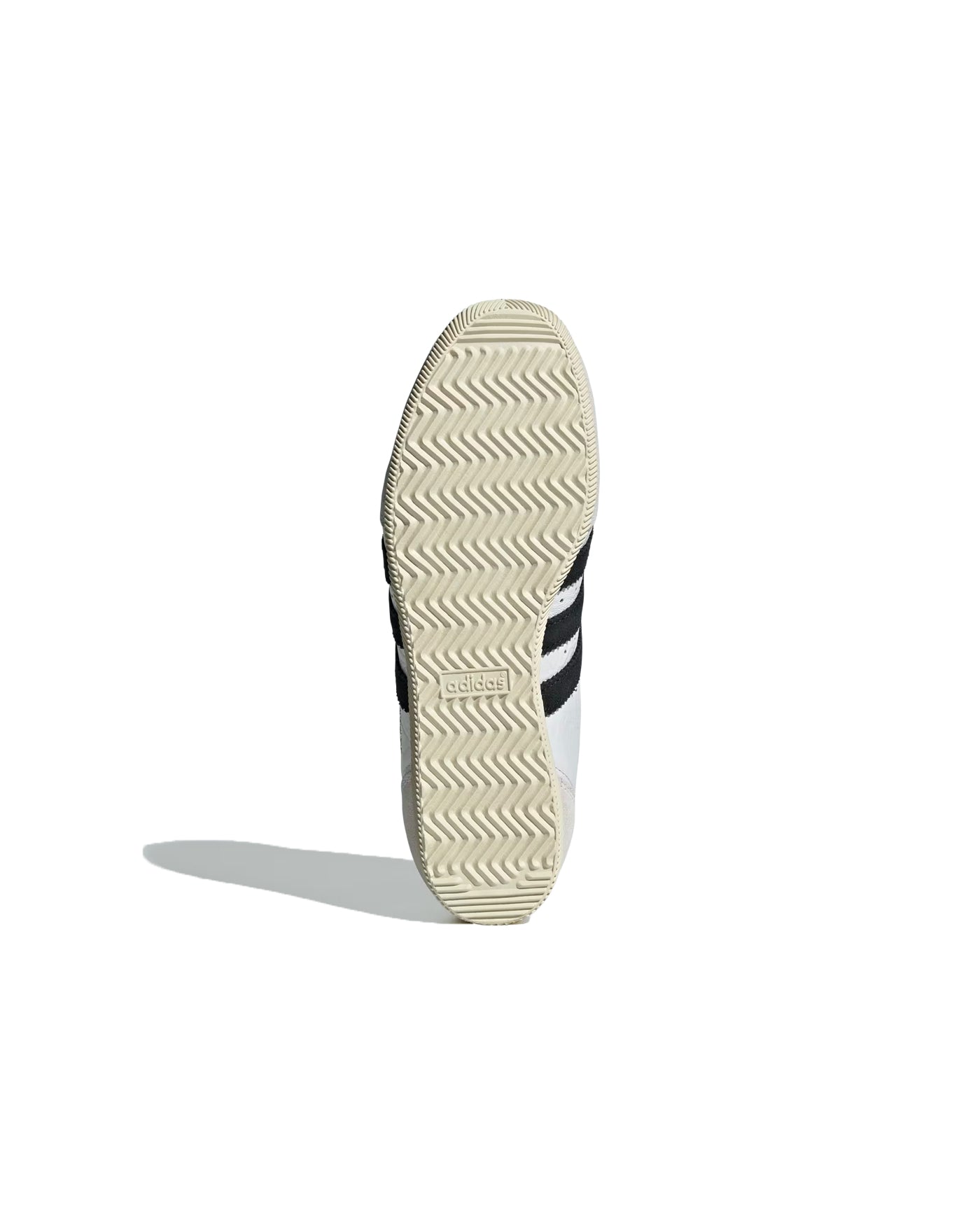 Sneakers Adidas Japan blanc et noir semelle crème rainurée dessous