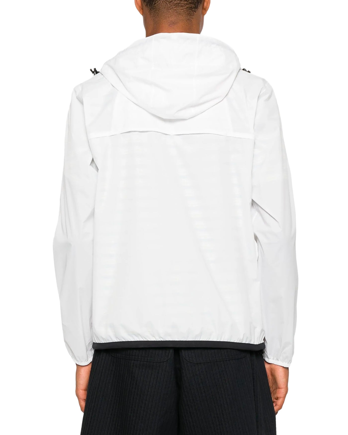Veste coupe-vent Comme des Garçons Play x K-Way blanche à capuche dos
