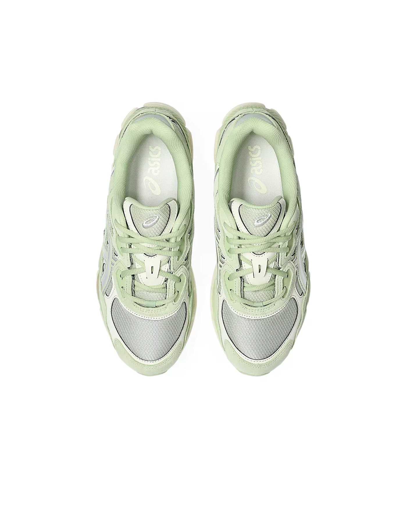 Sneakers Asics GEL-NYC coloris vert sauge et gris vue du dessus