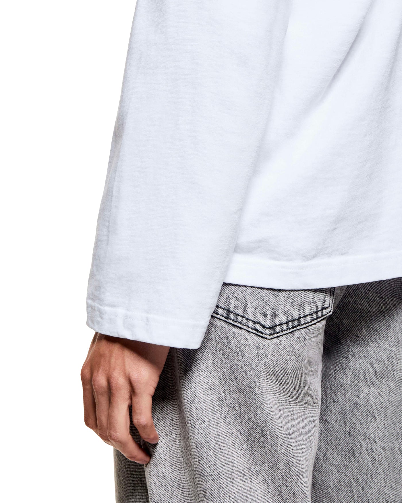 220 GSM SLUB LONG SLEEVE WHITE