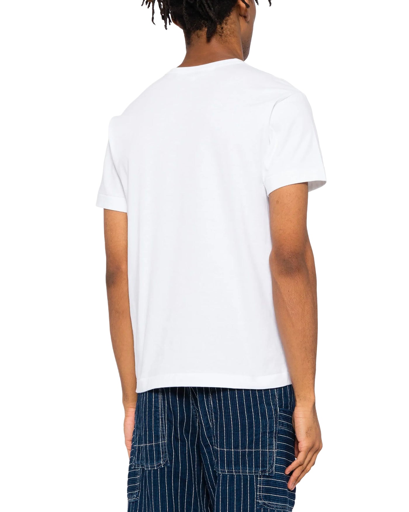 T-shirt Comme des Garçons Play blanc coeur violet imprimé dos