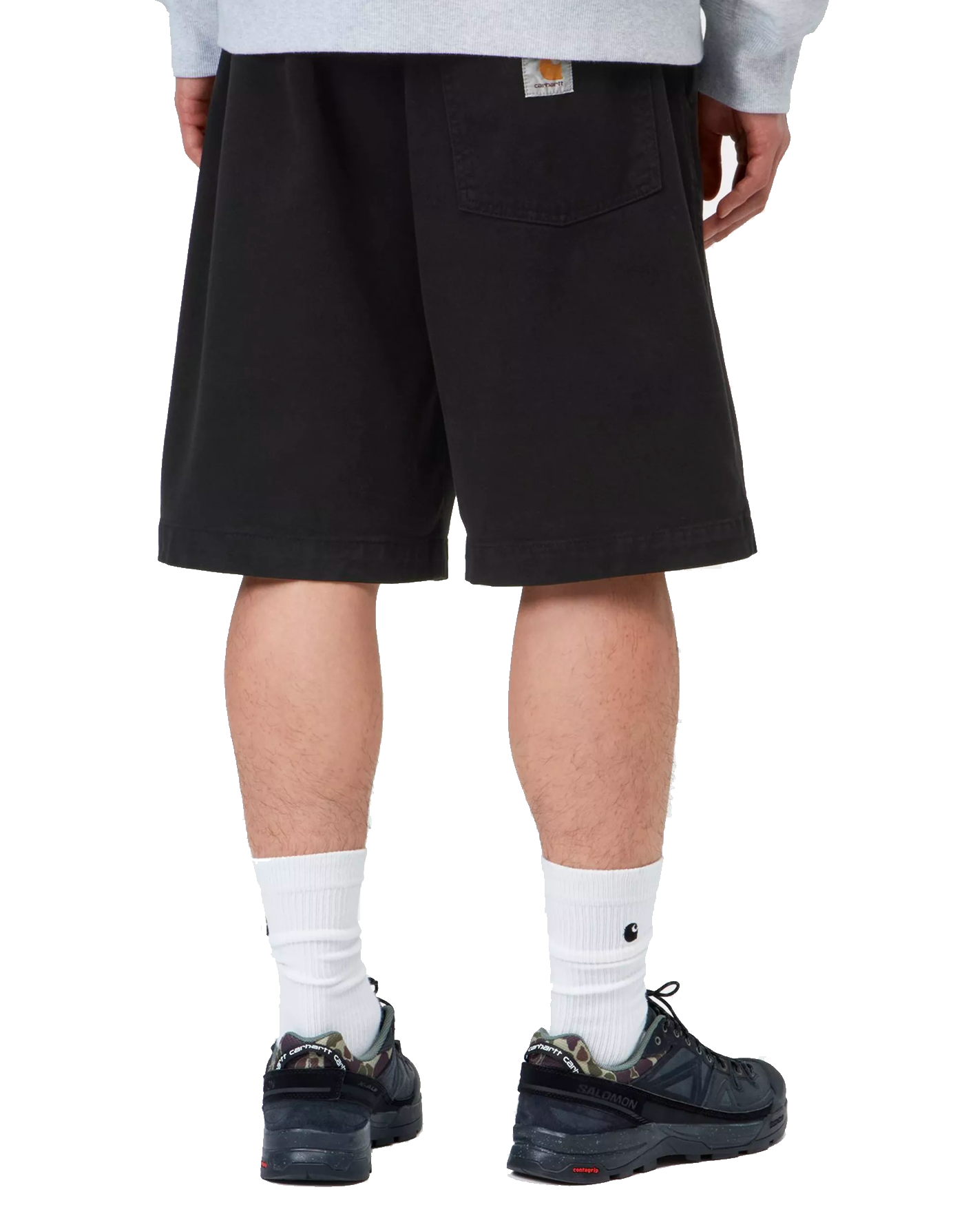 Short homme Carhartt WIP Floyd noir porté sur mannequin vue de dos