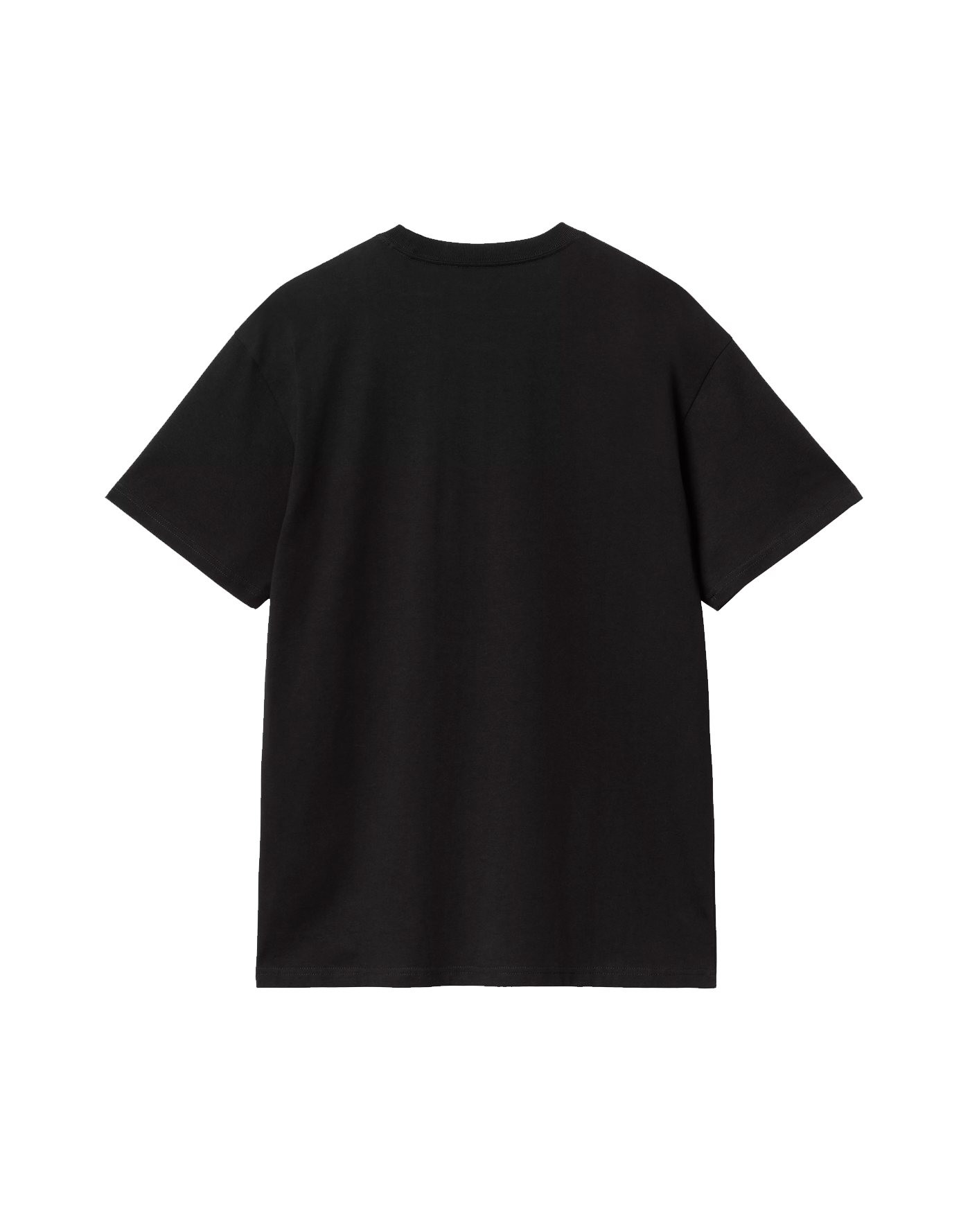 T-shirt Carhartt WIP Chase noir sans impression dos fond blanc
