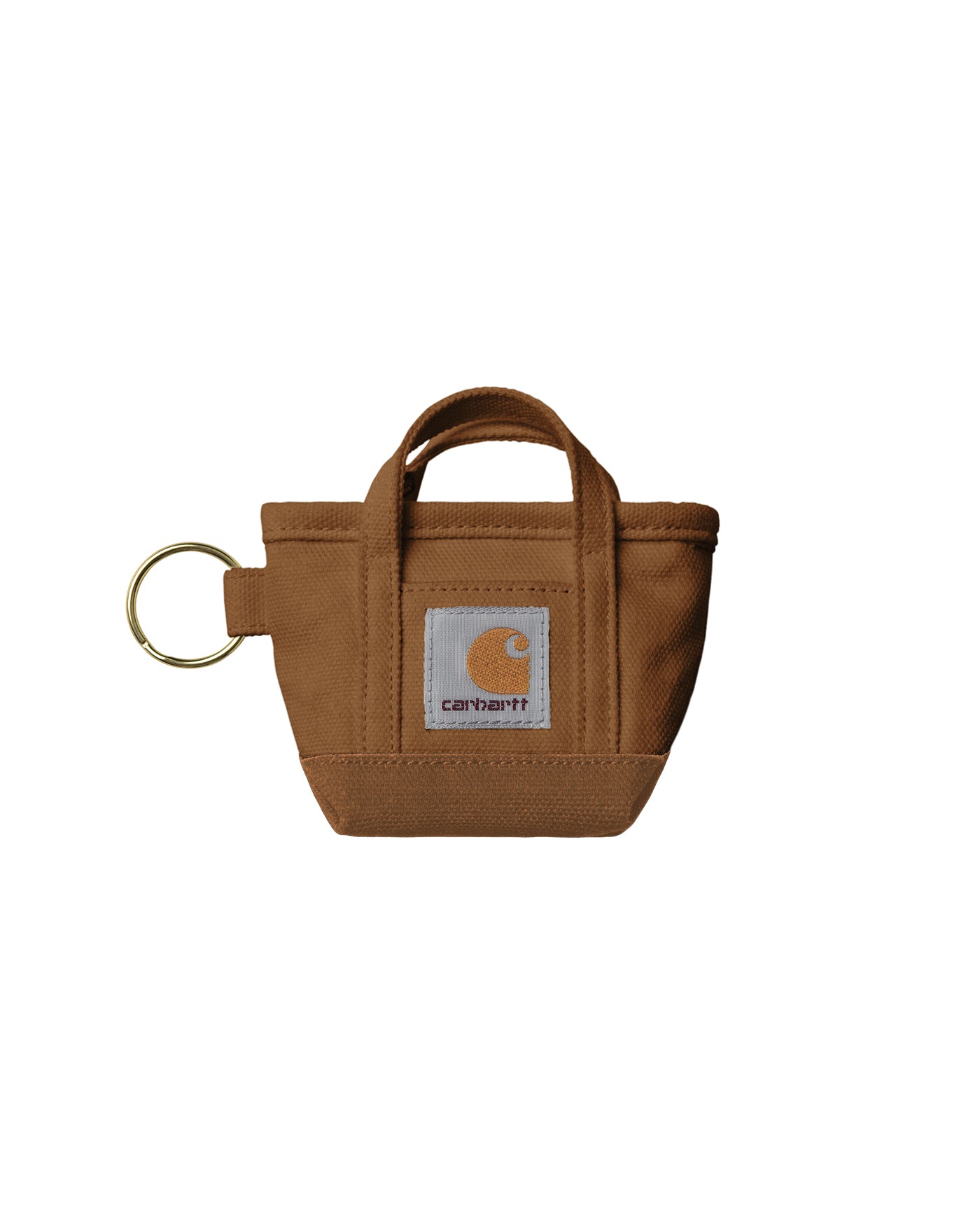 Carhartt WIP Mini Tote Keychain Hamilton Brown vue de face