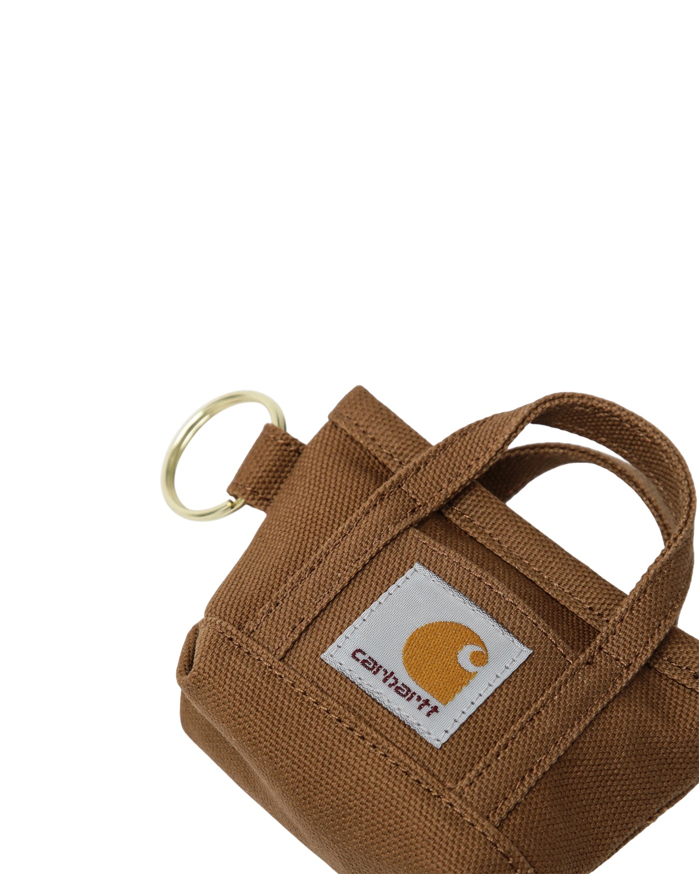 Détail de la toile du Mini Tote Keychain Hamilton Brown