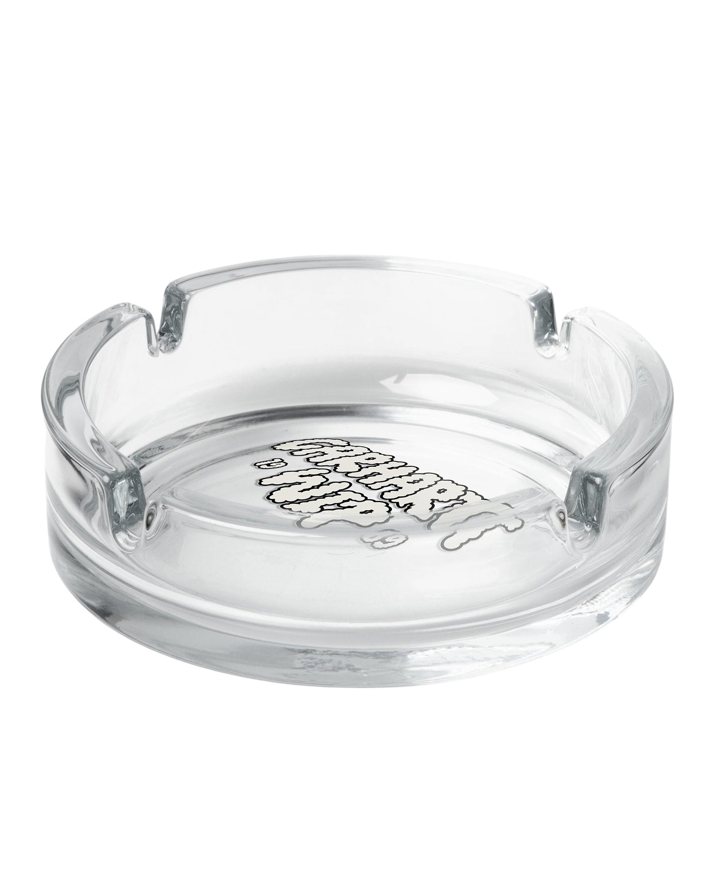 Détail du verre transparent du Cloud Script Ashtray Clear