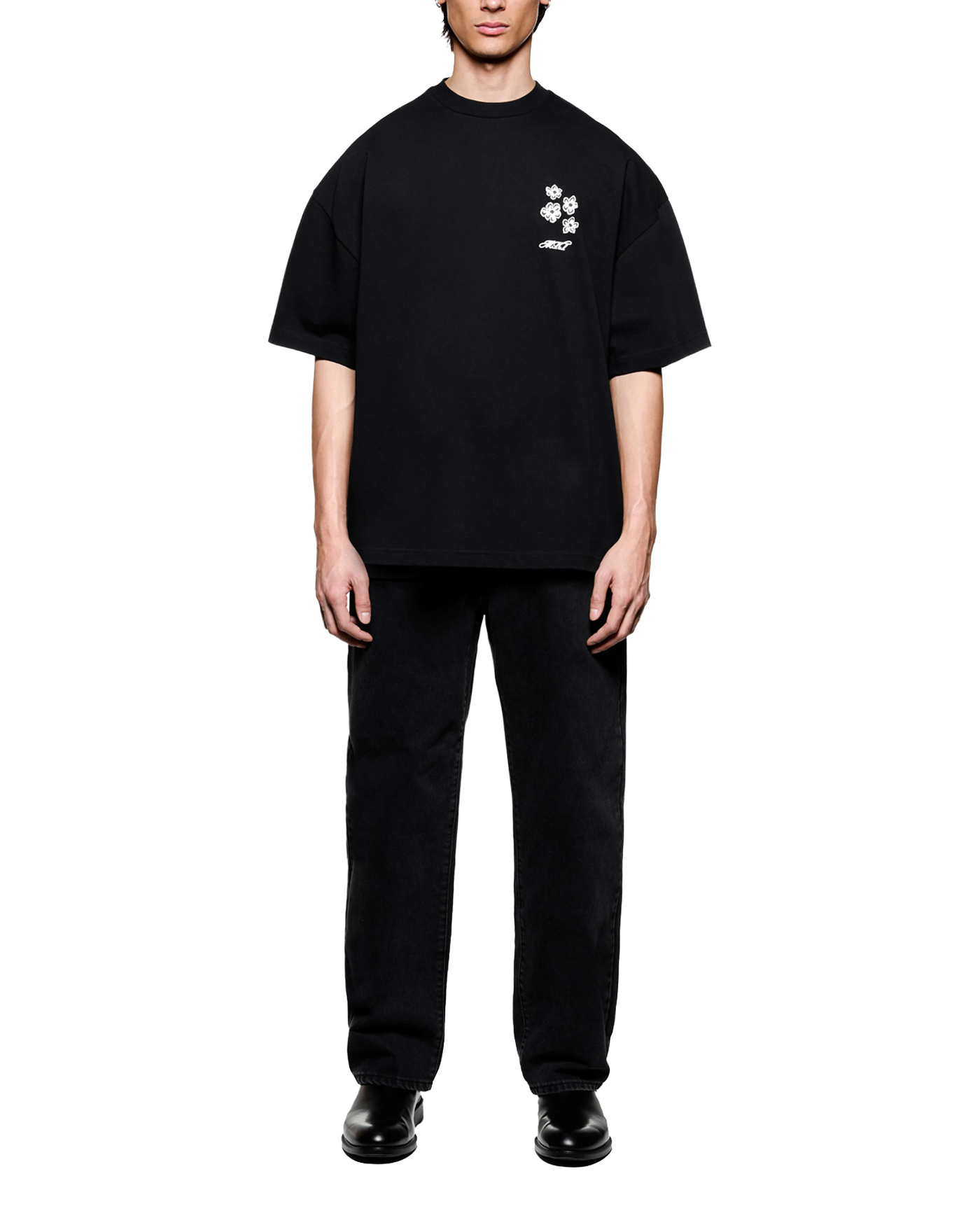 HIBISCUS T-SHIRT BLACK