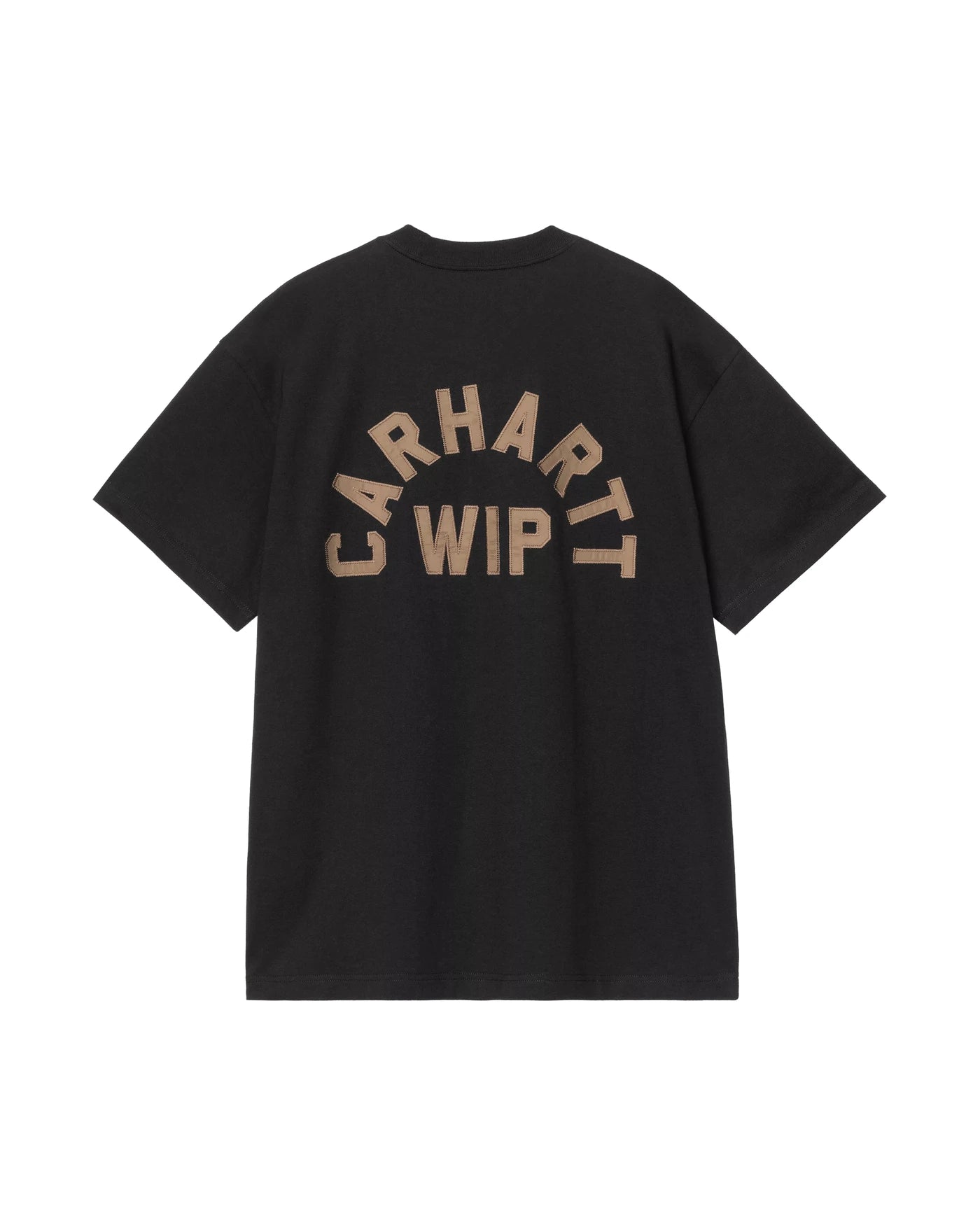 T-shirt Carhartt WIP S/S Arch Script coloris BLACK / WIP H BROWN, vue de dos
