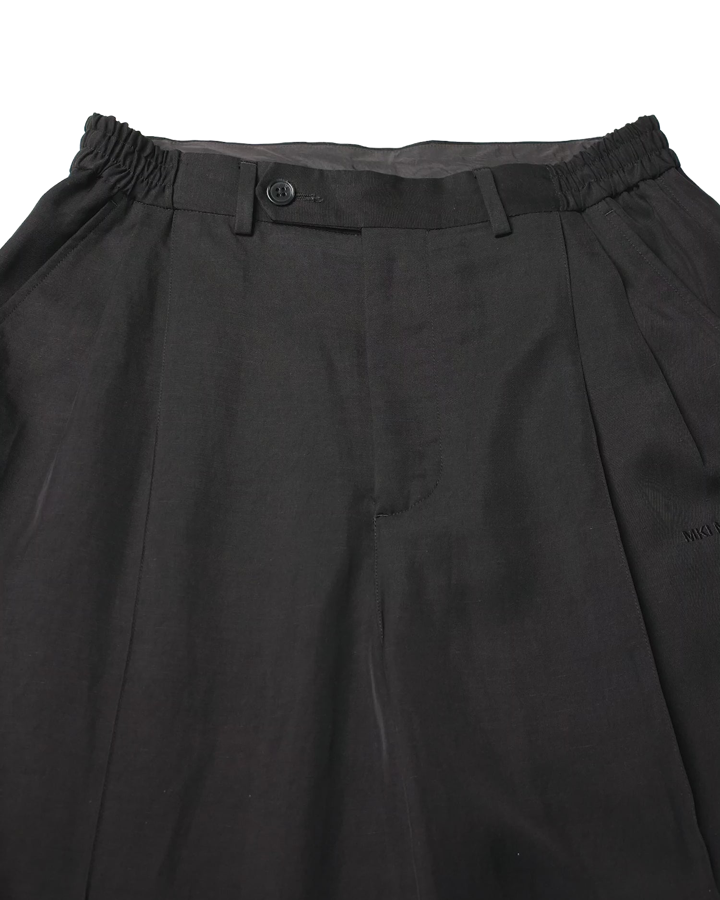 PLEATED SUIT PANTS BLACK