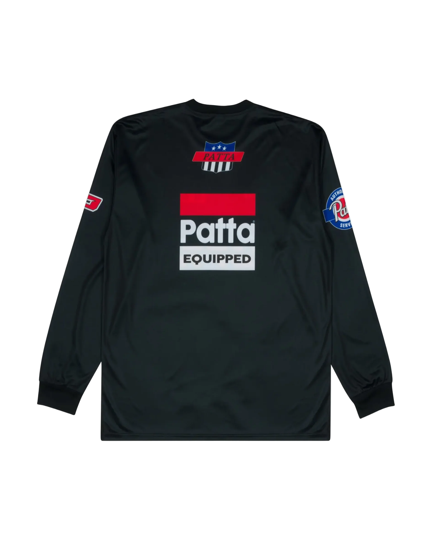 T-shirt manches longues Patta noir logo Equipped dans le dos