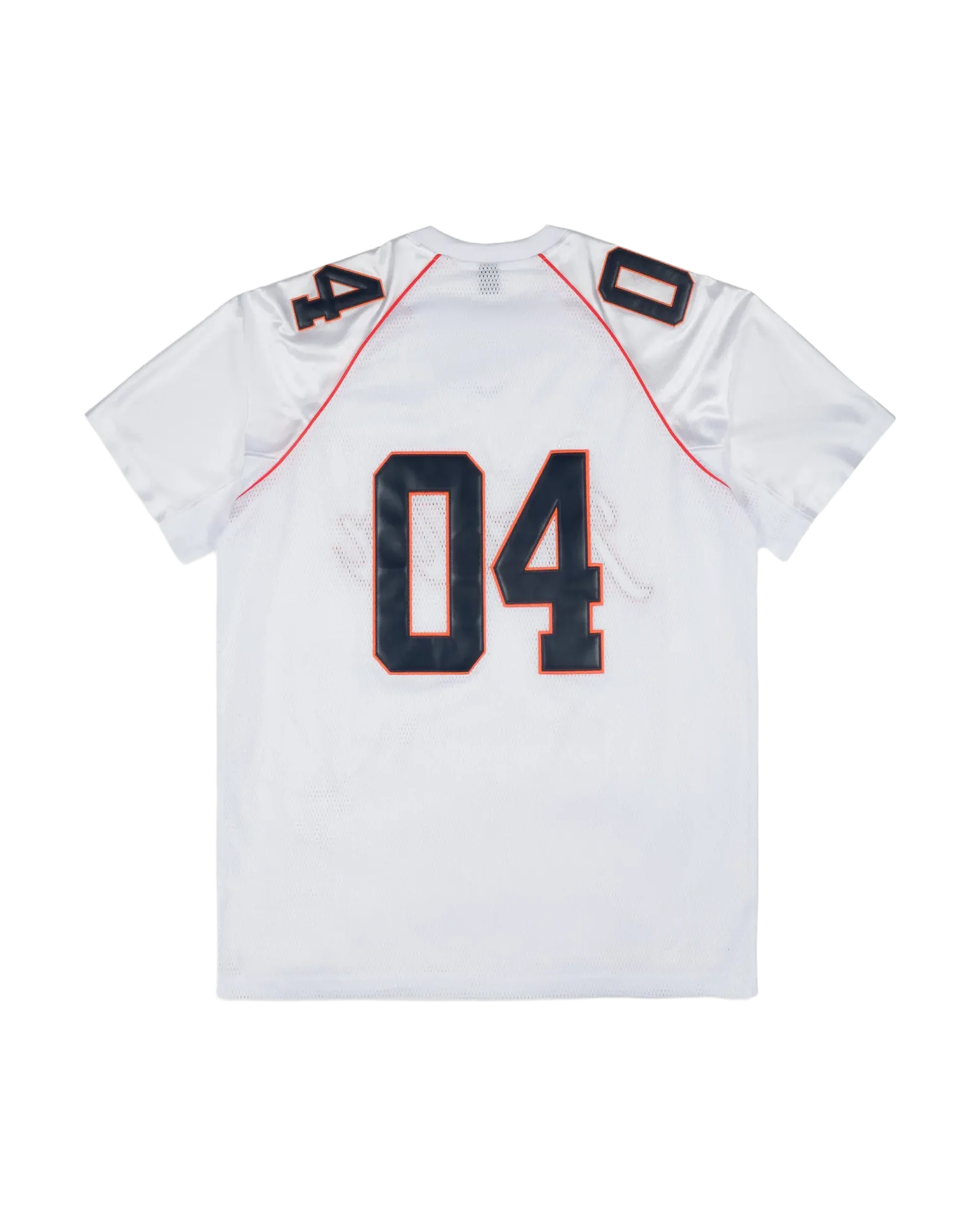 Jersey American Football Patta blanc dos numéro 04 noir et orange