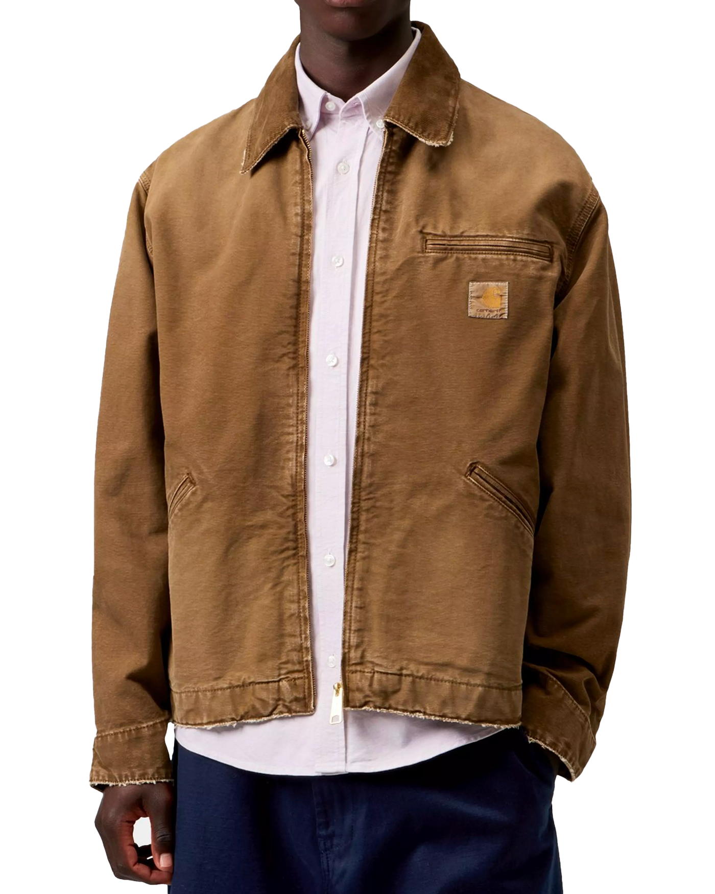 Veste workwear Carhartt WIP OG Detroit Hamilton Brown Wash camel face