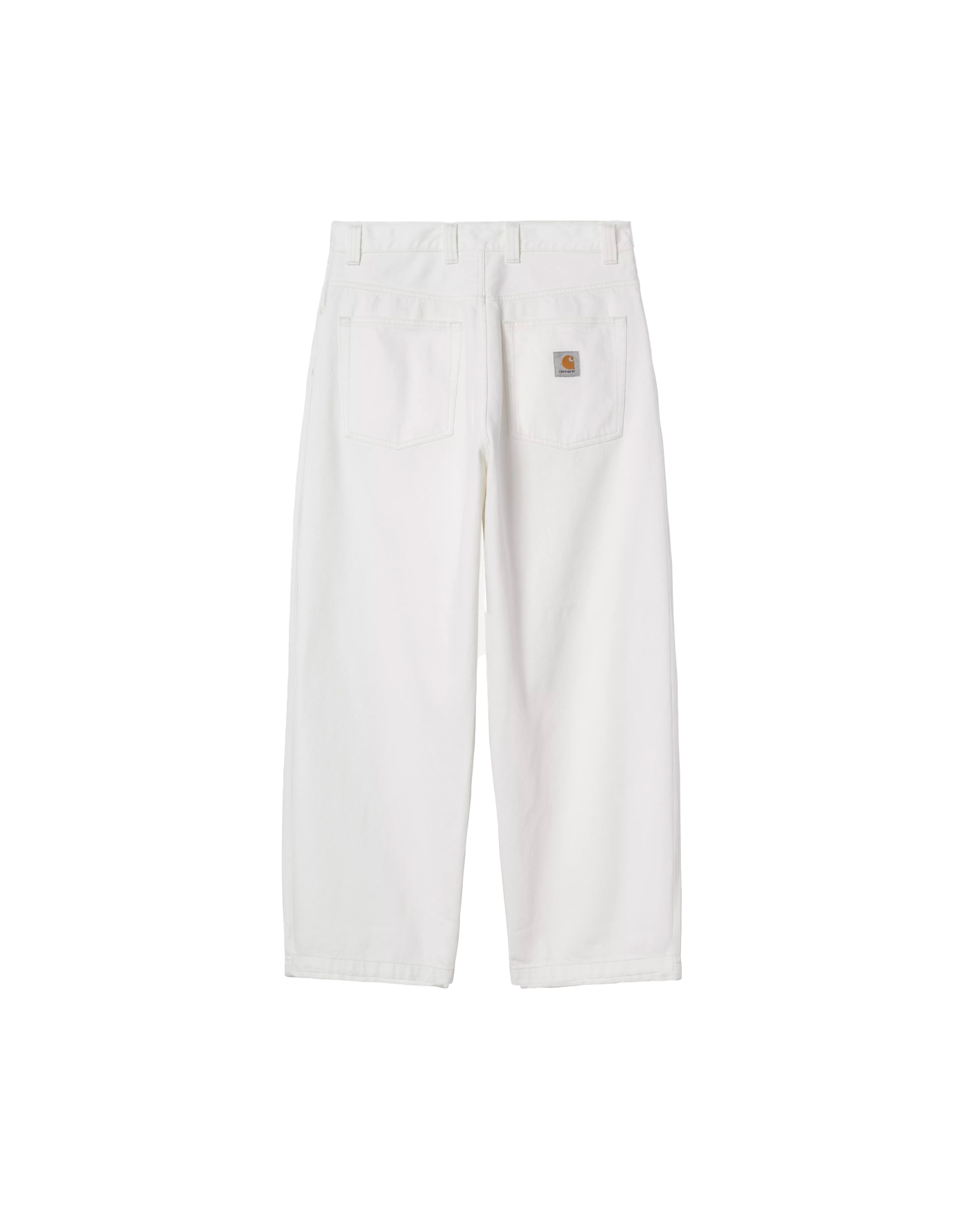Jeans large Carhartt WIP Brandon Pant blanc rinsed denim dos
