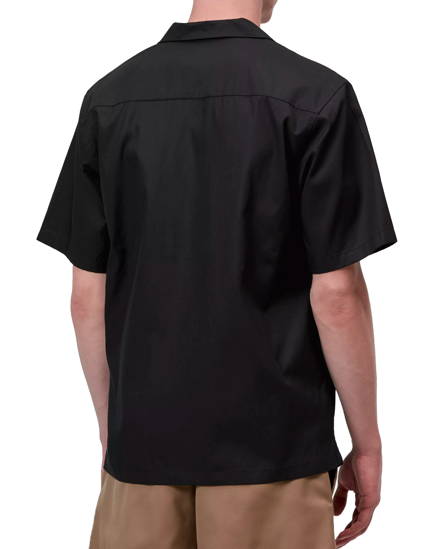 Chemise manches courtes Carhartt WIP Delray noire portée dos