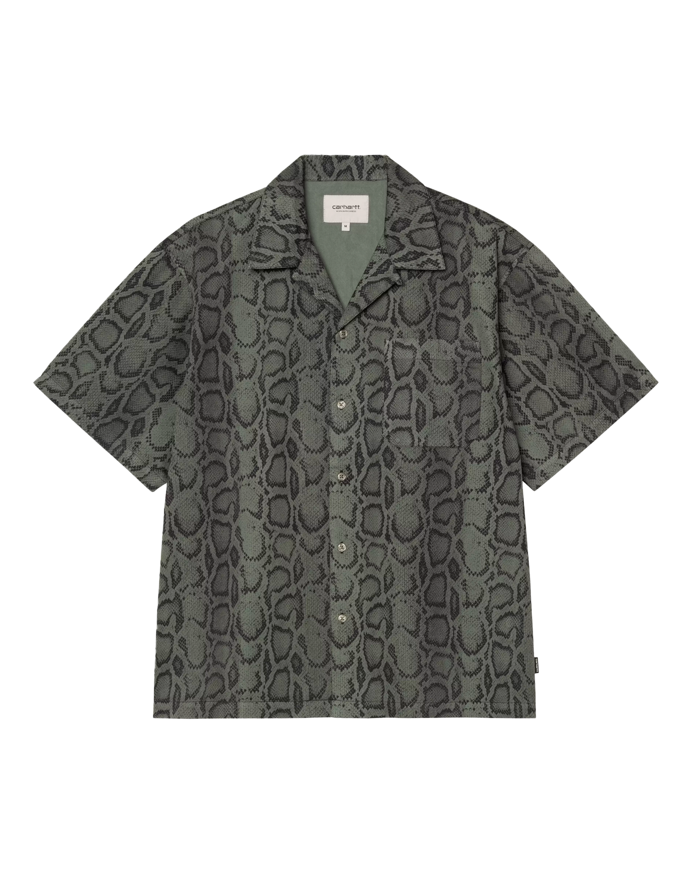 Chemise manches courtes Carhartt WIP kaki imprimé serpent camo face