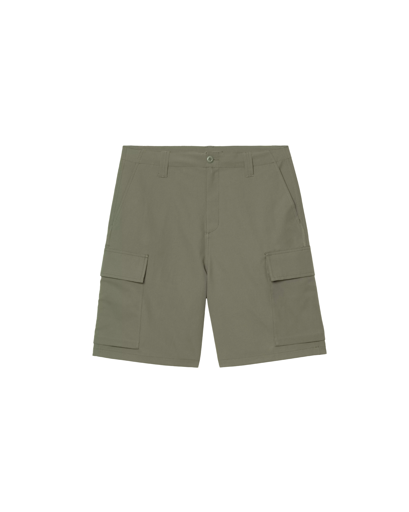 Short cargo Kade Carhartt WIP vert kaki poches latérales à rabat face
