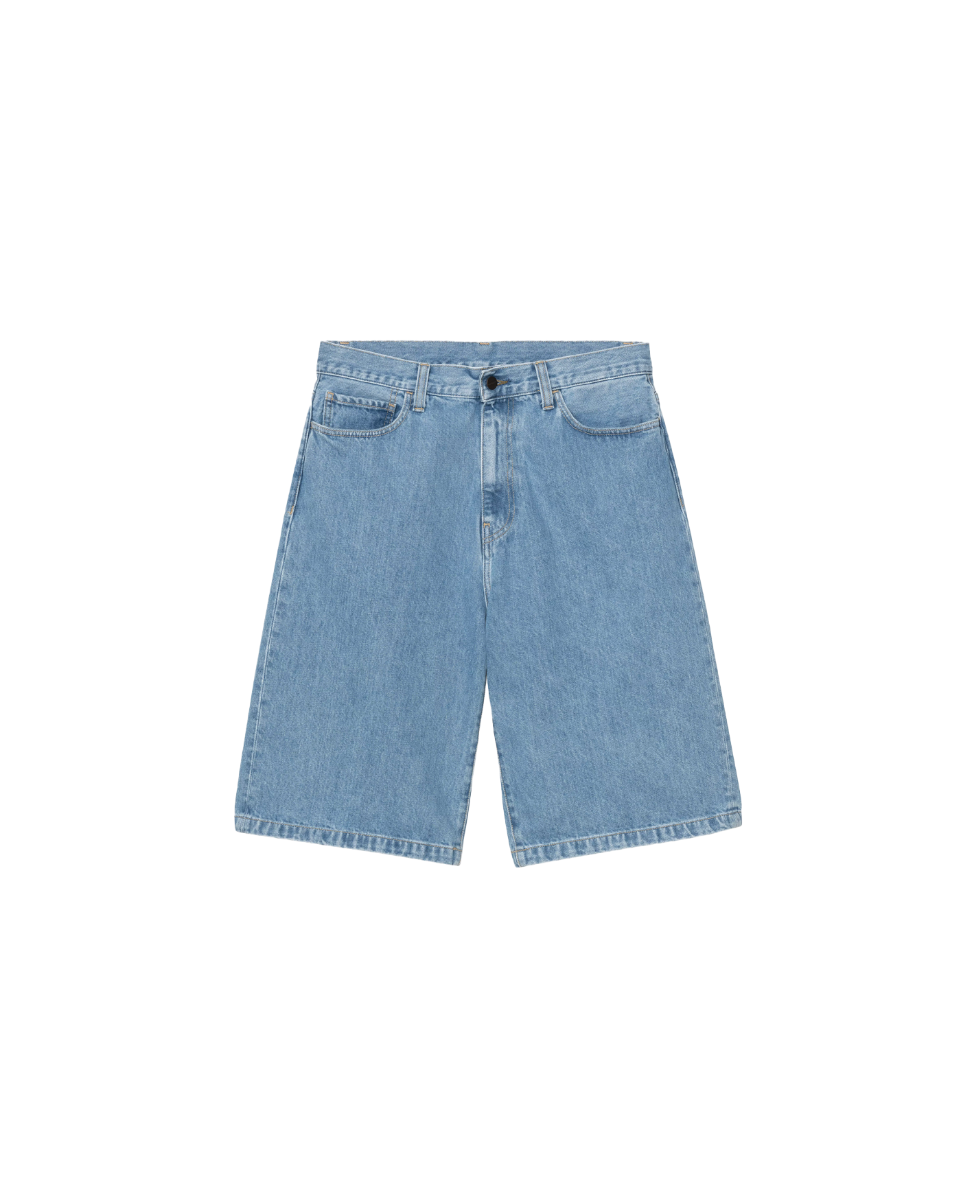 Short denim Carhartt WIP Langdon Blue Stone coloris bleu moyen face