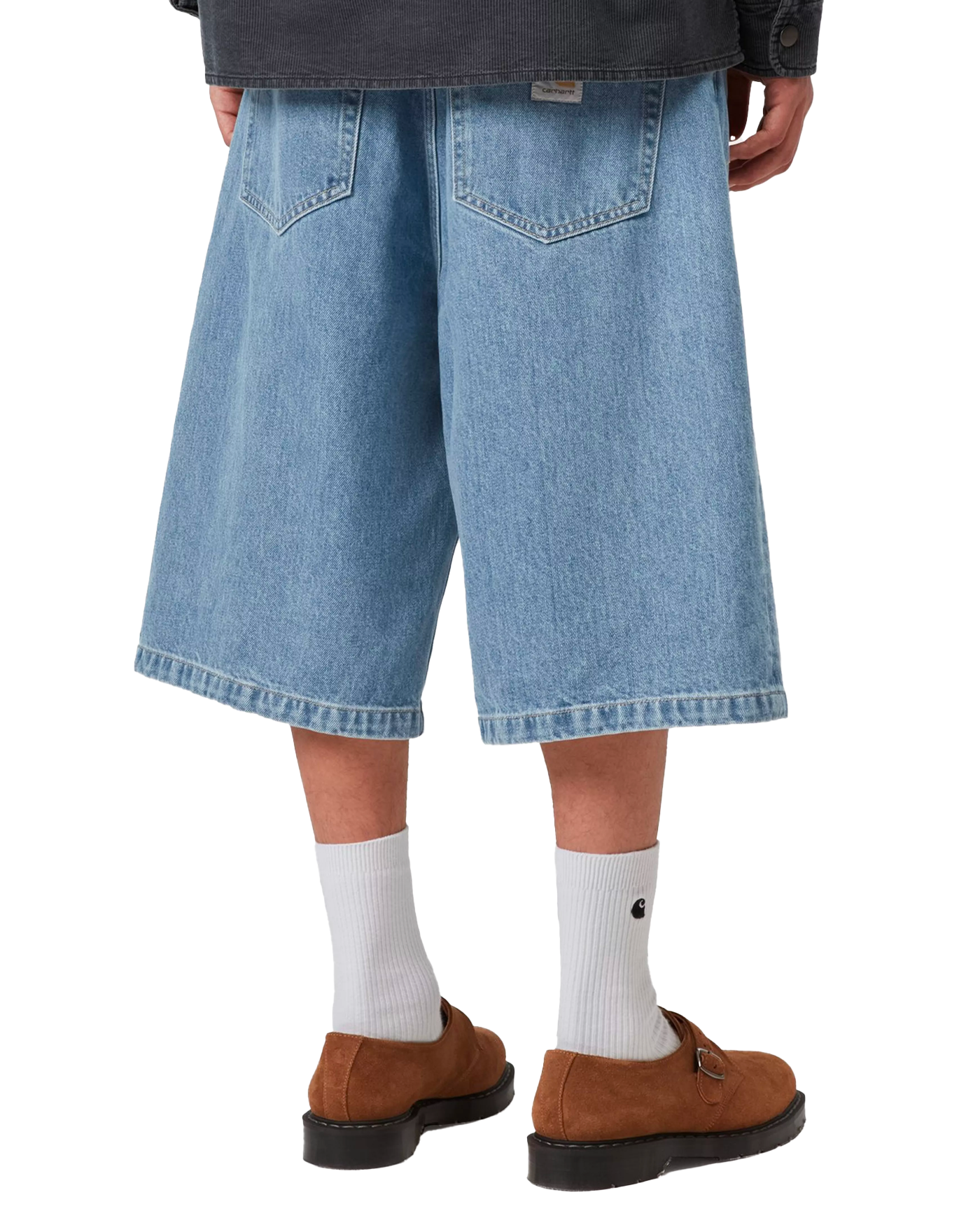 Short denim Carhartt WIP Langdon Blue Stone bleu moyen porté dos