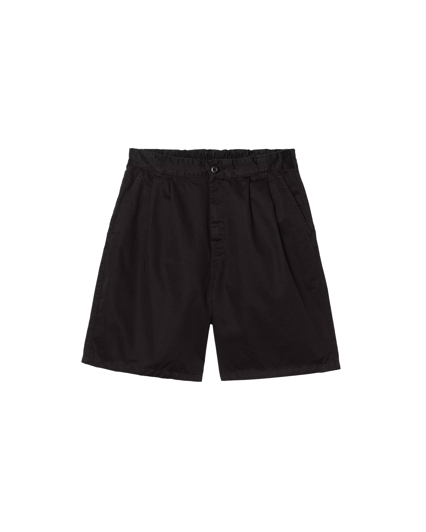 Short Carhartt WIP Marv noir coupe ample taille élastique face