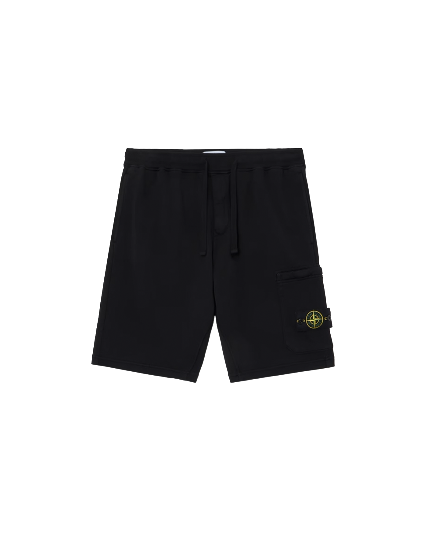 Short homme Stone Island noir poche cargo avec badge boussole face