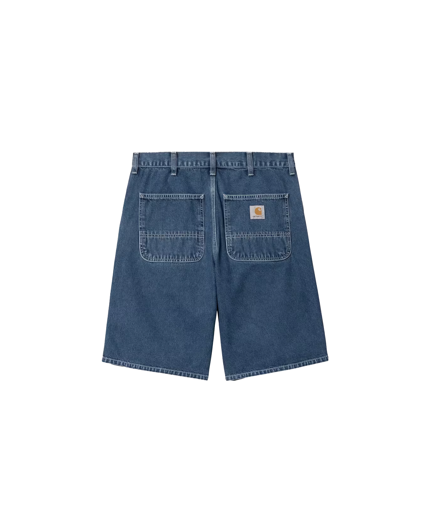 Short denim Carhartt WIP Simple bleu stone washed vue de dos à plat