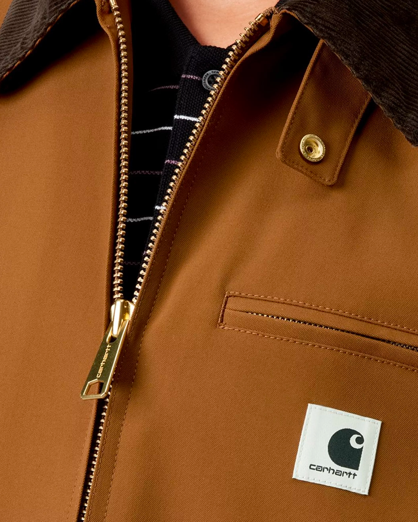 Veste Carhartt WIP W' Clark femme marron tobacco portée vue face