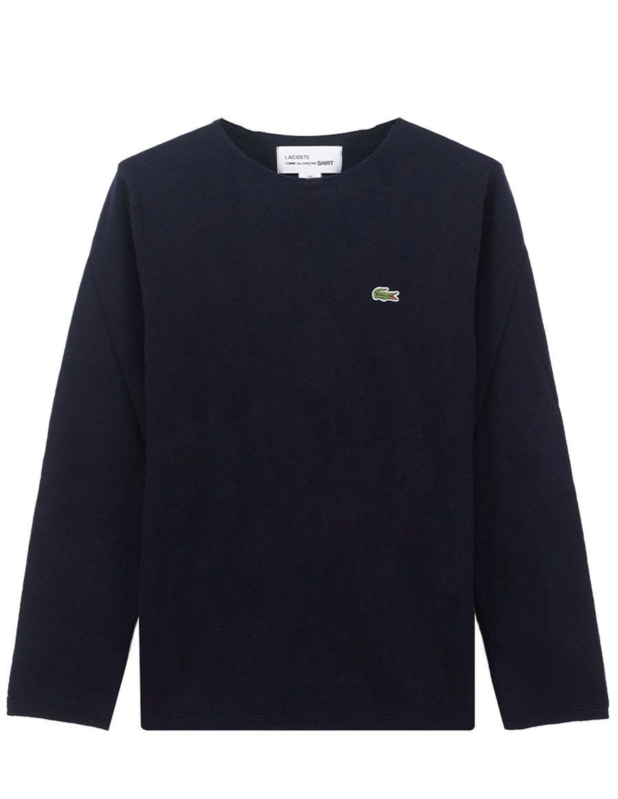 lacoste-men-s-knit-sweatshirt-navy-fl-n004-w23-comme-des-garcons-shirt-x-lacoste