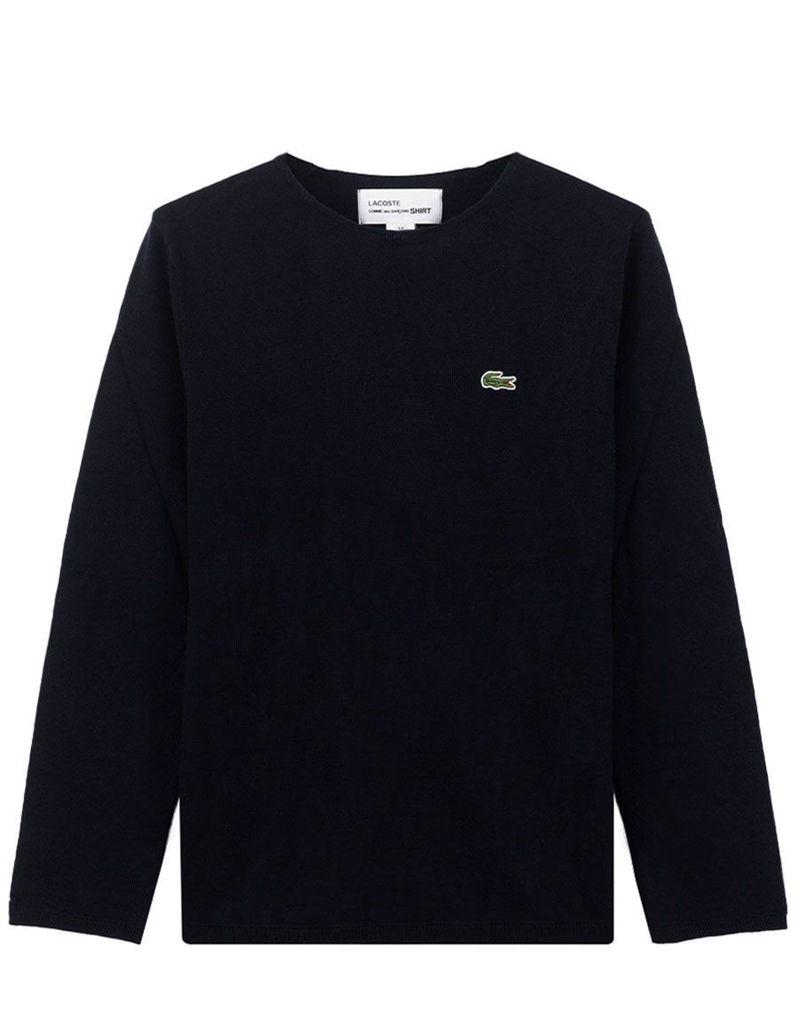 lacoste-men-s-knit-sweatshirt-black-fl-n004-w23-comme-des-garcons-shirt-x-lacoste