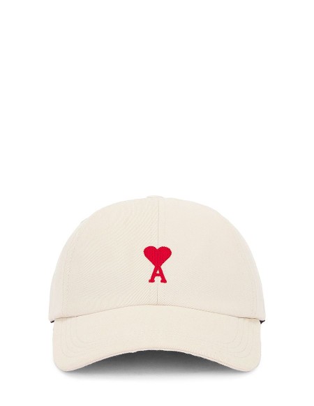 red-adc-embroidery-cap-chalk-ucp006aw0041-ami-paris