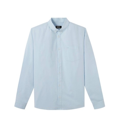 SHIRT EDOUARD BRODEE BLEU PALE