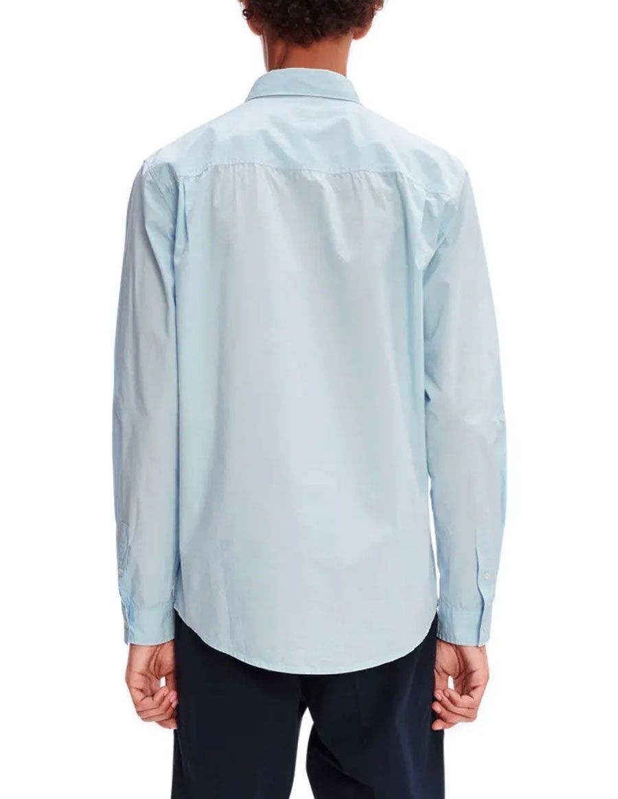 SHIRT EDOUARD BRODEE BLEU PALE