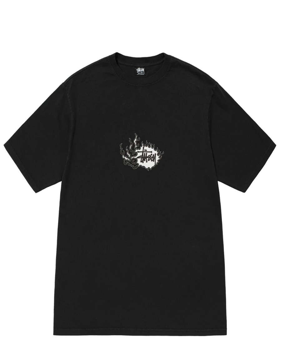 MOSAIC DRAGON PIG. DYED TEE BLACK