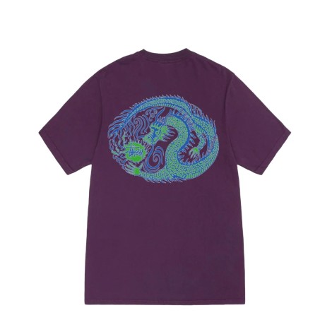 MOSAIC DRAGON PIG. DYED TEE PURPLE