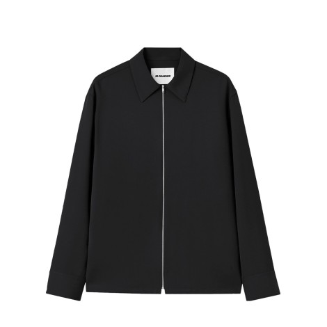 SHIRT RECYCLED POLYESTER GABARDINE BLACK