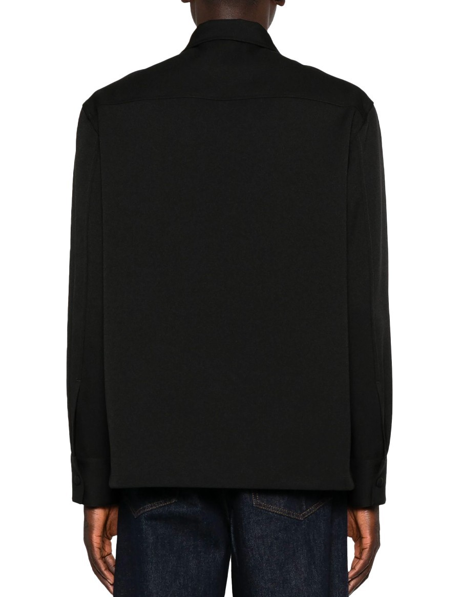 SHIRT RECYCLED POLYESTER GABARDINE BLACK