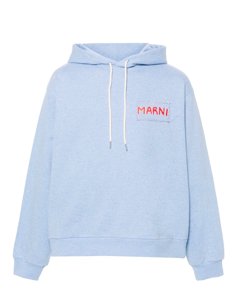 SWEATSHIRT LOOPBACK ORGANIC COTTON LIGHT BLUE