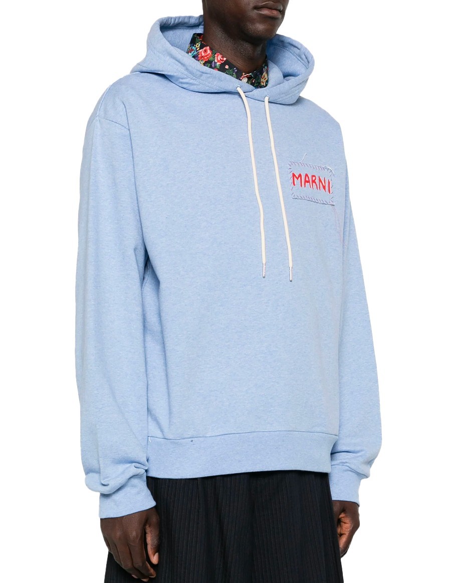 SWEATSHIRT LOOPBACK ORGANIC COTTON LIGHT BLUE