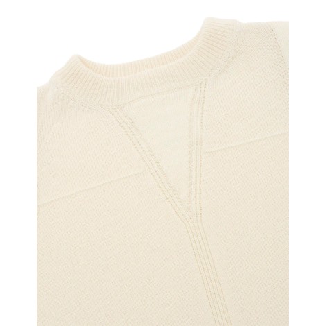 SWEATER FINE MERINO WOOL KNITS EGGSHELL