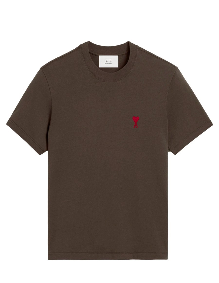 T-SHIRT RED AMI DE COEUR DARK COFFEE