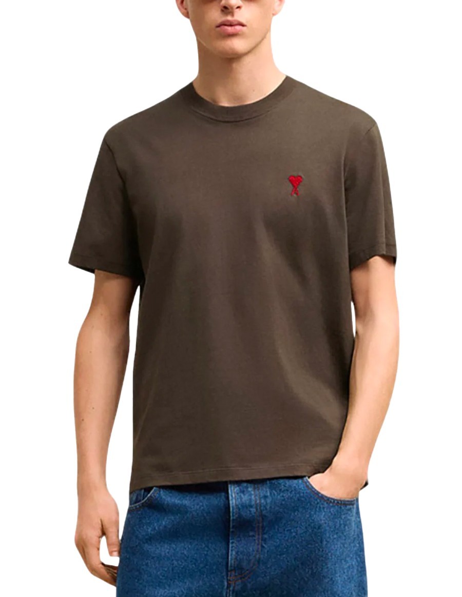 T-SHIRT RED AMI DE COEUR DARK COFFEE