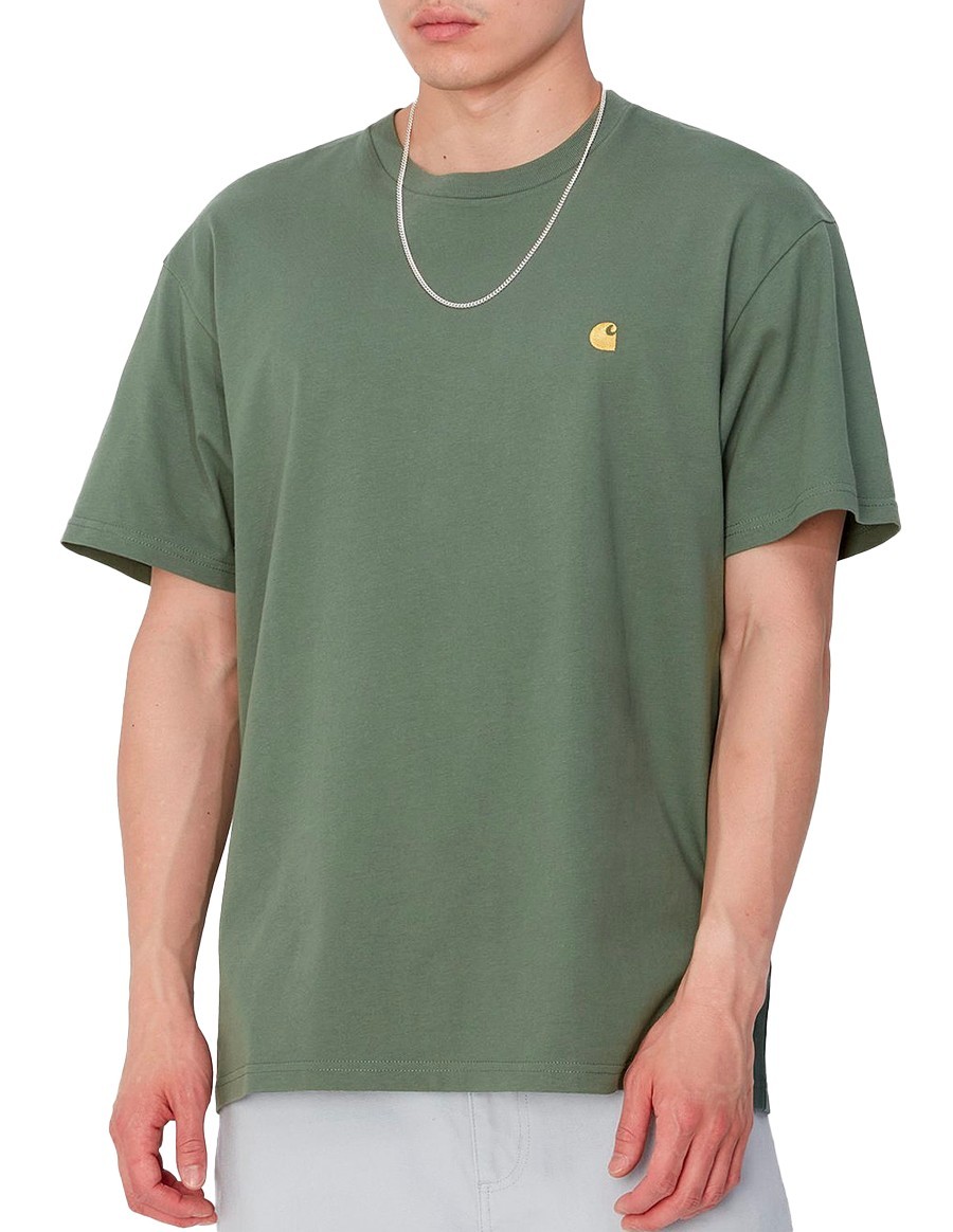 TSHIRT CHASE DUCK GREEN GOLD