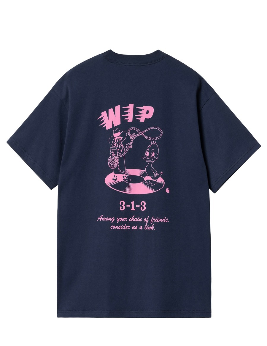 TSHIRT FRIENDSHIP AIR FORCE BLUE LIGHT PINK