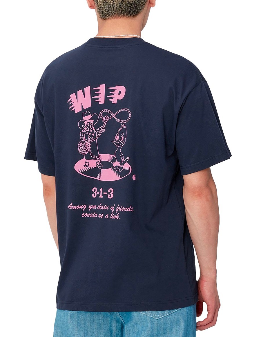 TSHIRT FRIENDSHIP AIR FORCE BLUE LIGHT PINK