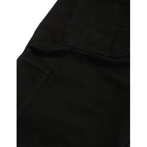 JEANS DOUBLE KNEE BLACK RINSED CANVAS