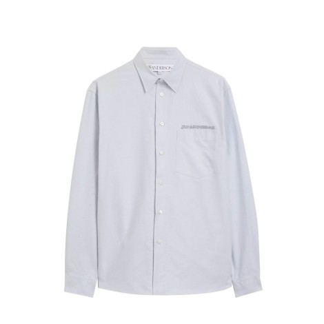 SHIRT CLASSIC FIT LOGO POCKET PALE GREY