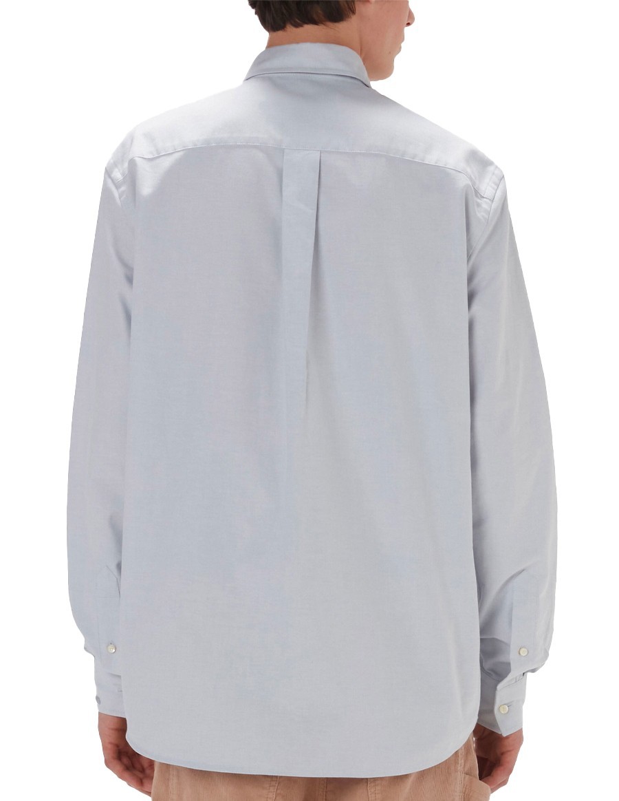 SHIRT CLASSIC FIT LOGO POCKET PALE GREY