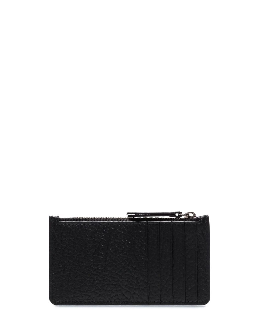 FOUR STITCH CARDHOLDER WALLET BLACK