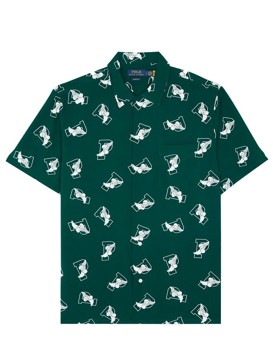 SHIRT S/S SPORT WING TOSS PRINTED GREEN